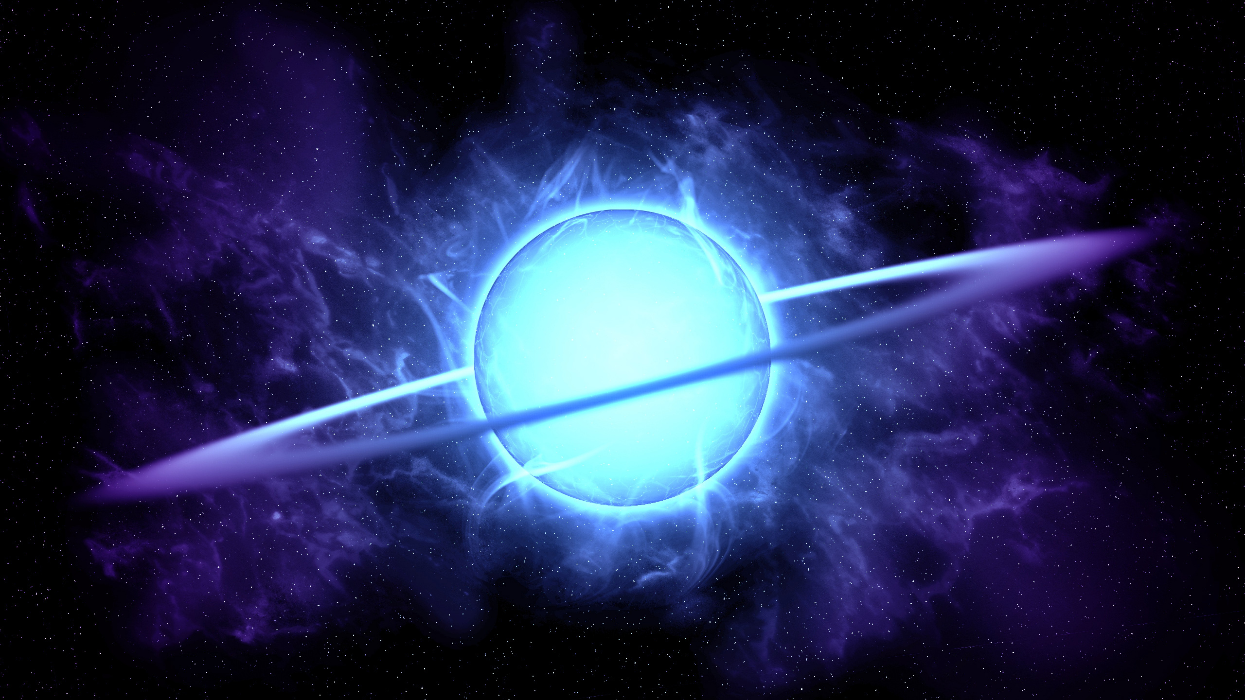 Blaue Und Weiße Lichtillustration. Wallpaper in 2560x1440 Resolution