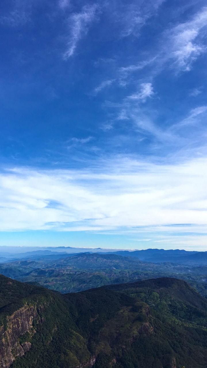 地平线, 积云, 冷静, 气氛, 安装的风景 壁纸 720x1280 允许