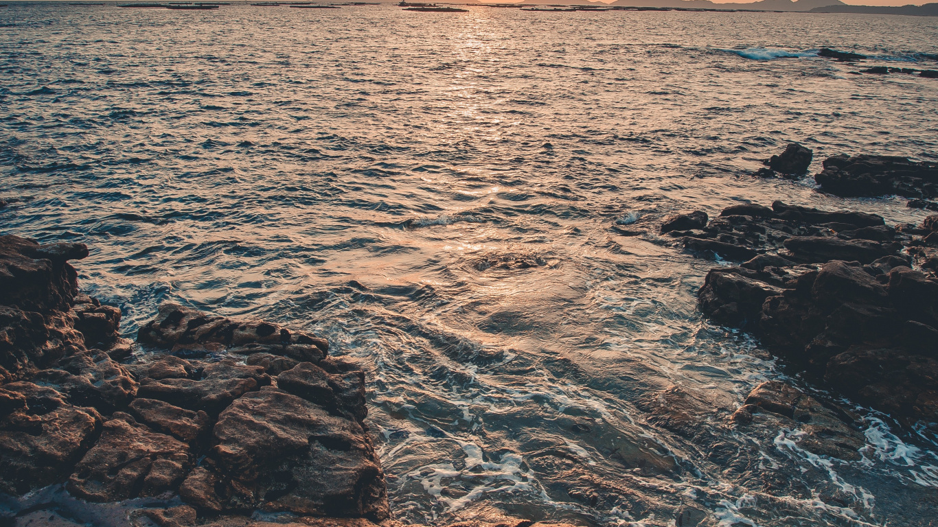 Afterglow, Mar, Agua, Ambiente, Los Recursos de Agua. Wallpaper in 1366x768 Resolution