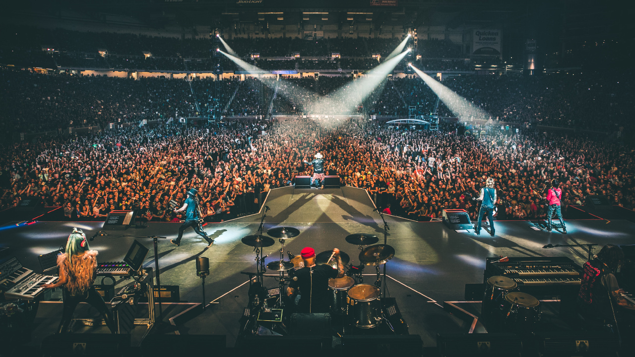 Not in This Lifetime Tour, Guns N Roses, Concert, Performance, Entertainment. Wallpaper in 1280x720 Resolution