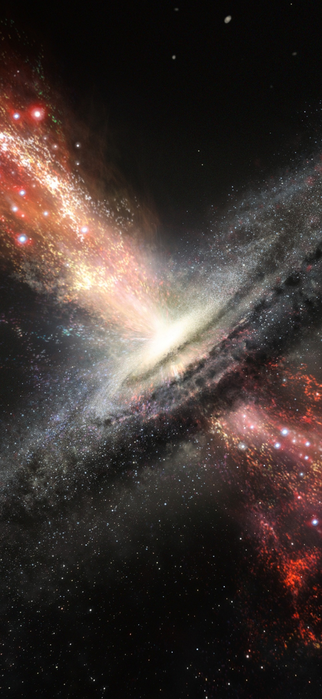 Black Hole, Quasars and Black Holes, Supermassive Black Hole, Galaxy, Astronomy. Wallpaper in 1125x2436 Resolution