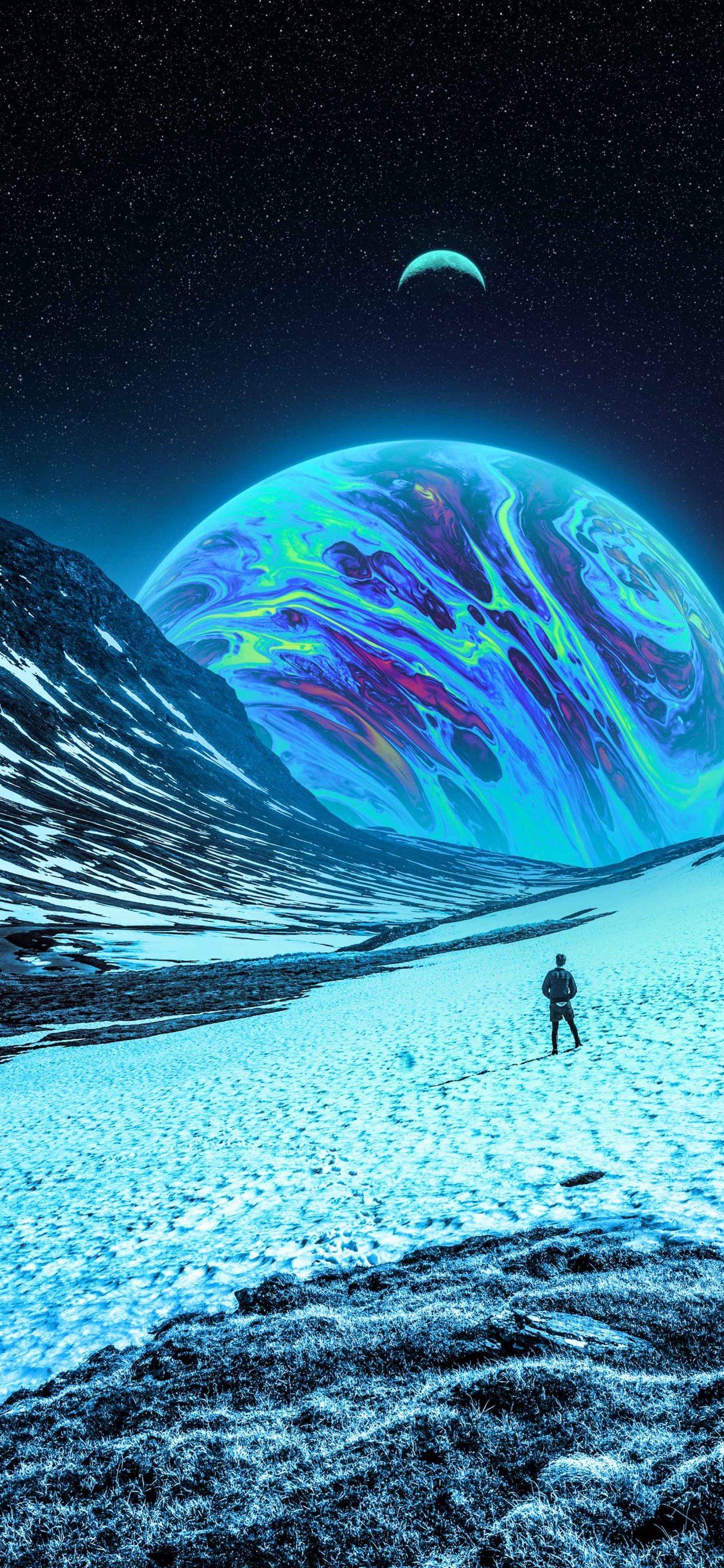 Atmosphère, Lumière, Nature, Neige, Pente. Wallpaper in 1242x2688 Resolution