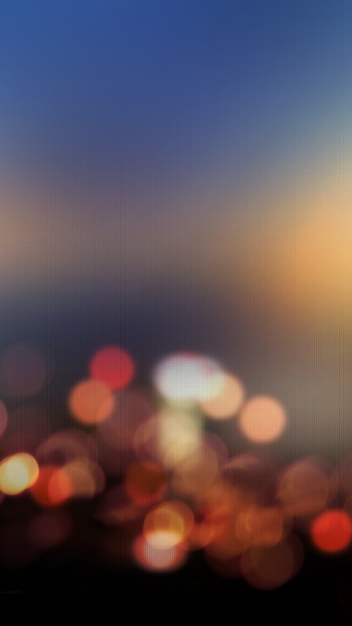 Lumières Bokeh Orange et Bleu. Wallpaper in 720x1280 Resolution