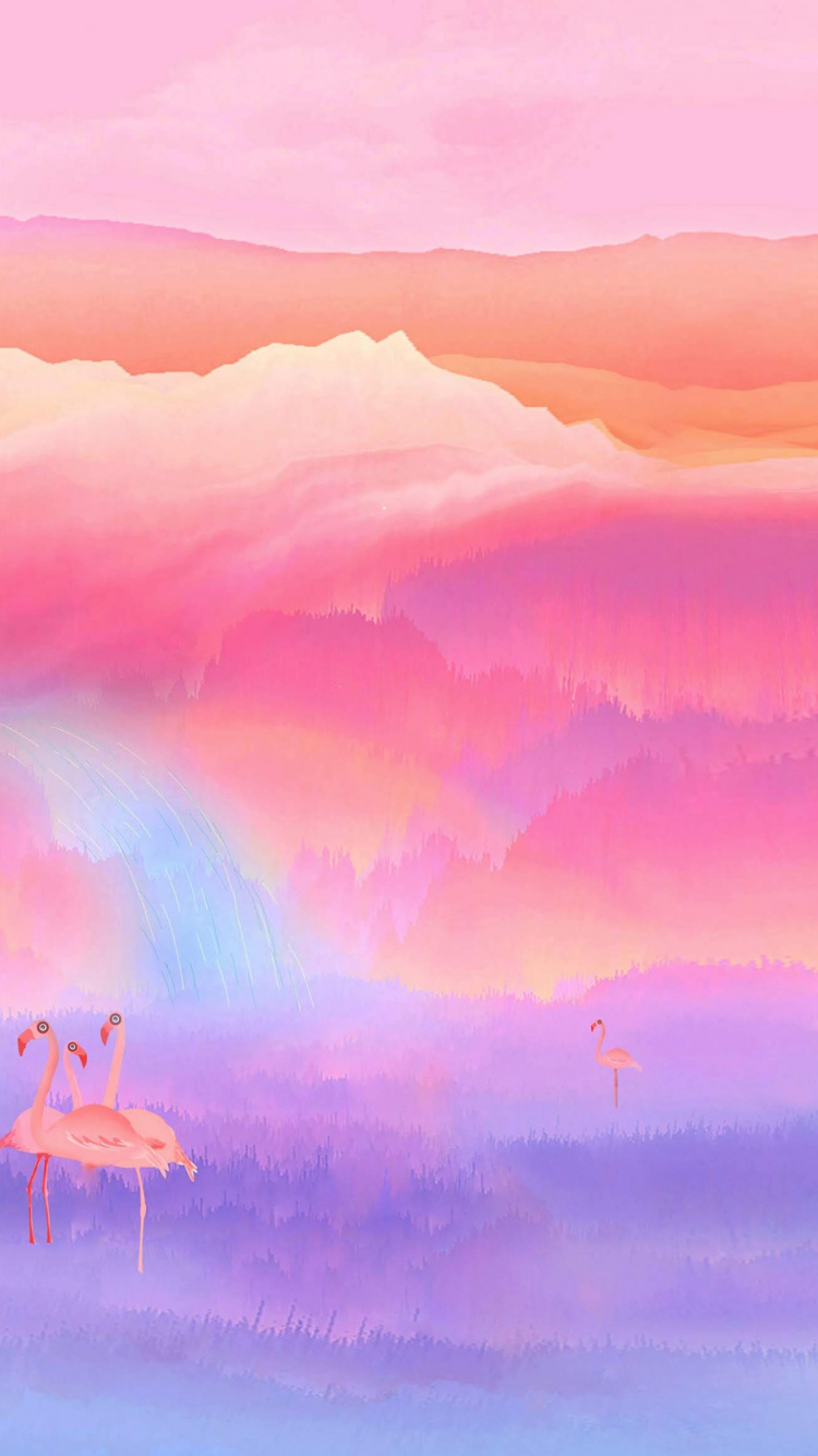 Huawei, Honor Magic 2, Huawei Ehre 8x, Atmosphäre, Pink. Wallpaper in 750x1334 Resolution