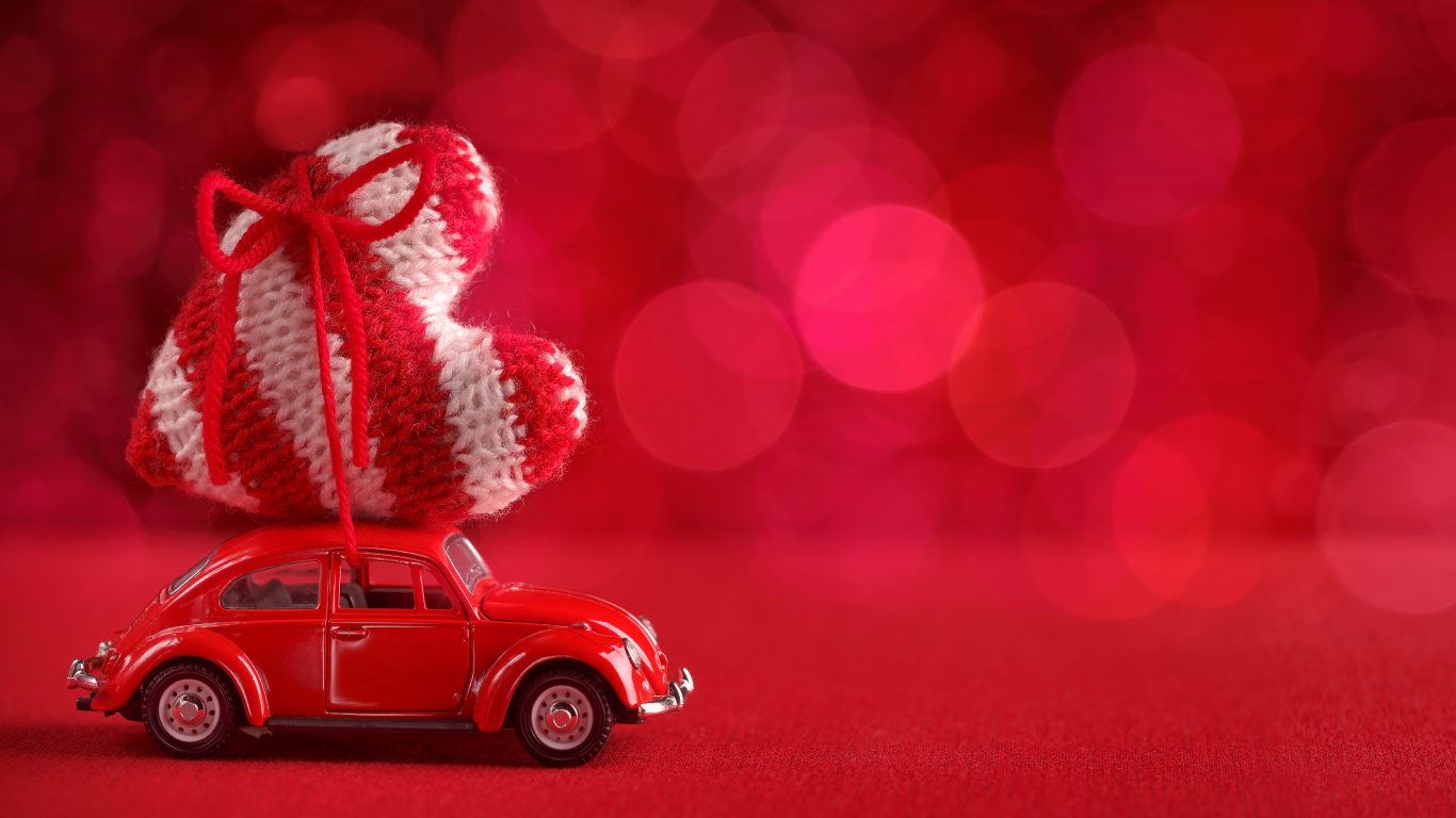 le Jour de Valentines, Red, Voiture, Pink, Auto Detailing. Wallpaper in 1366x768 Resolution