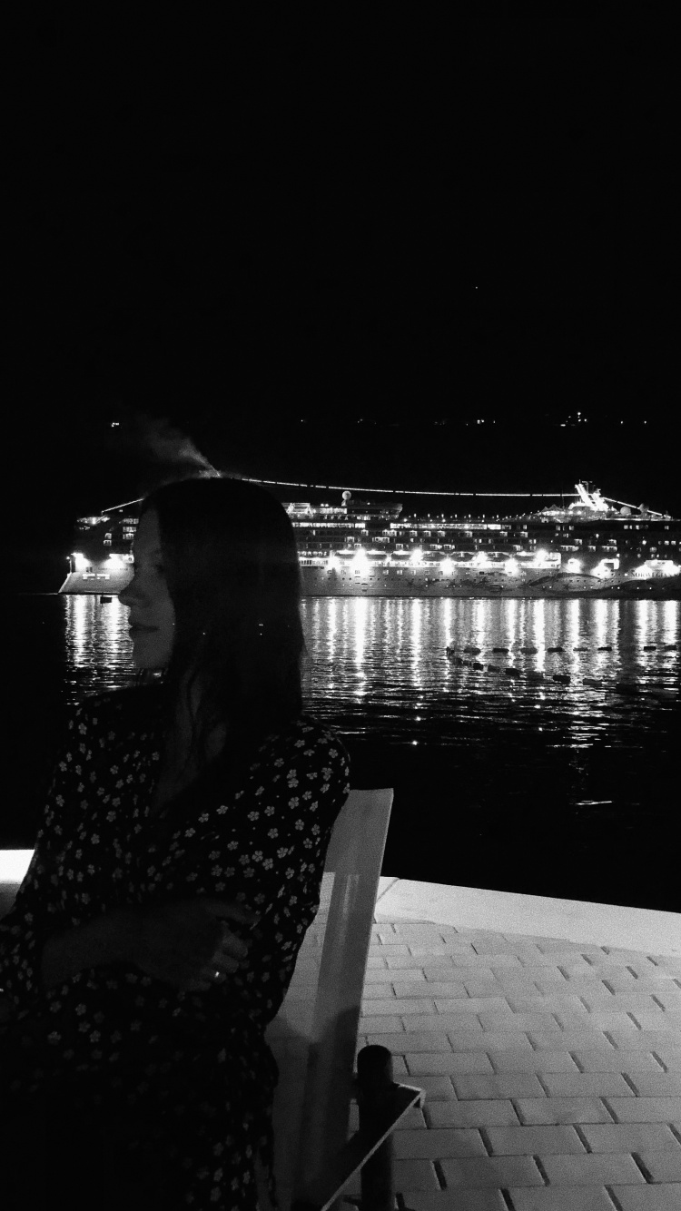 Reflection, Water, Black and White, Night, Darkness. Wallpaper in 750x1334 Resolution