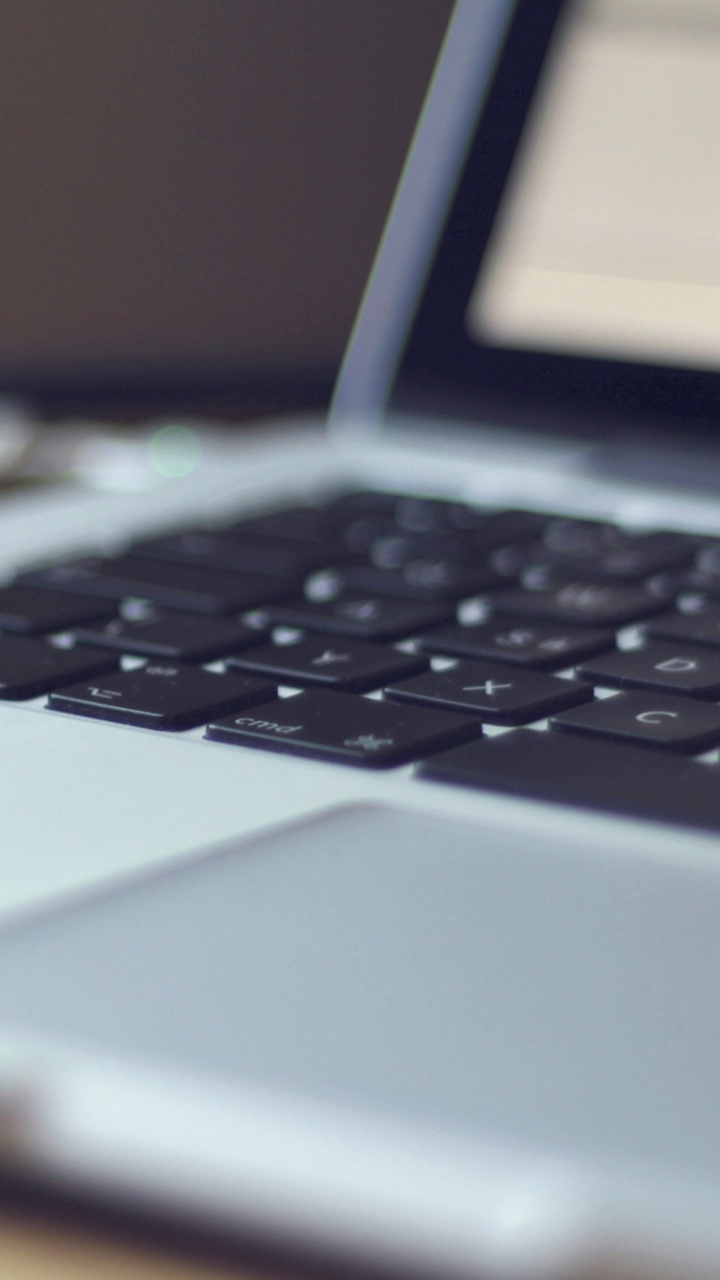 Silver and Black Laptop Computer. Wallpaper in 720x1280 Resolution