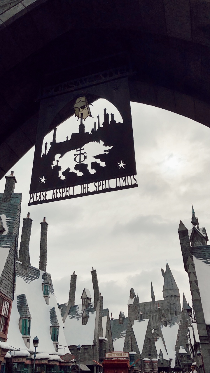 Hogwarts, 好莱坞环球影城, 拱门, 里程碑, 标牌 壁纸 720x1280 允许