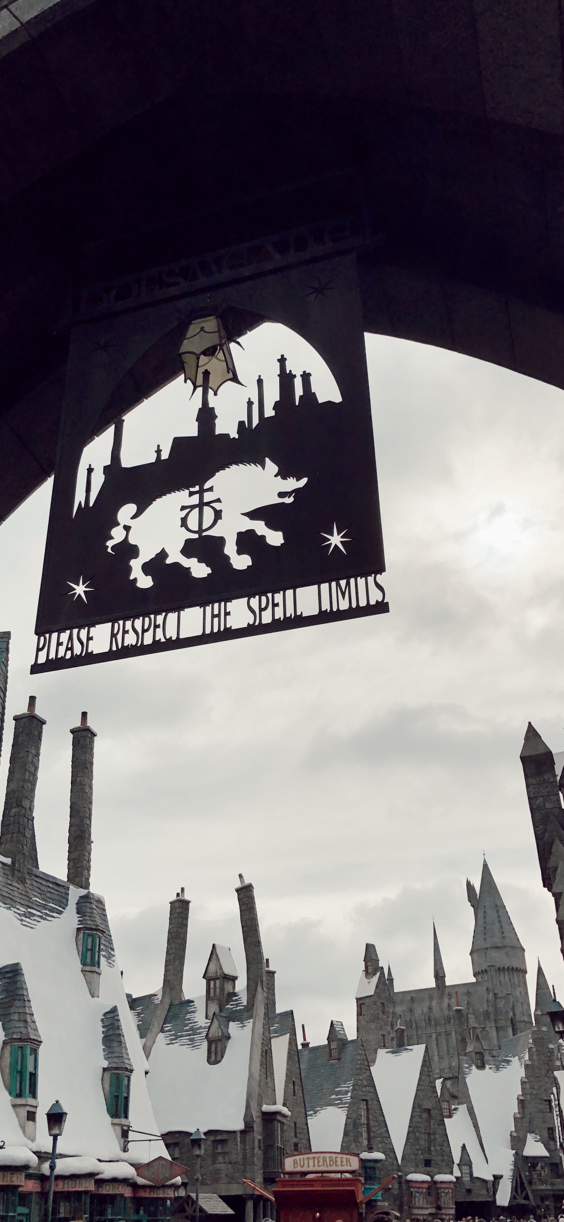 Chemin de Traverse, Hogwarts, Universal Orlando, Universal Studios Hollywood, Arch. Wallpaper in 1125x2436 Resolution