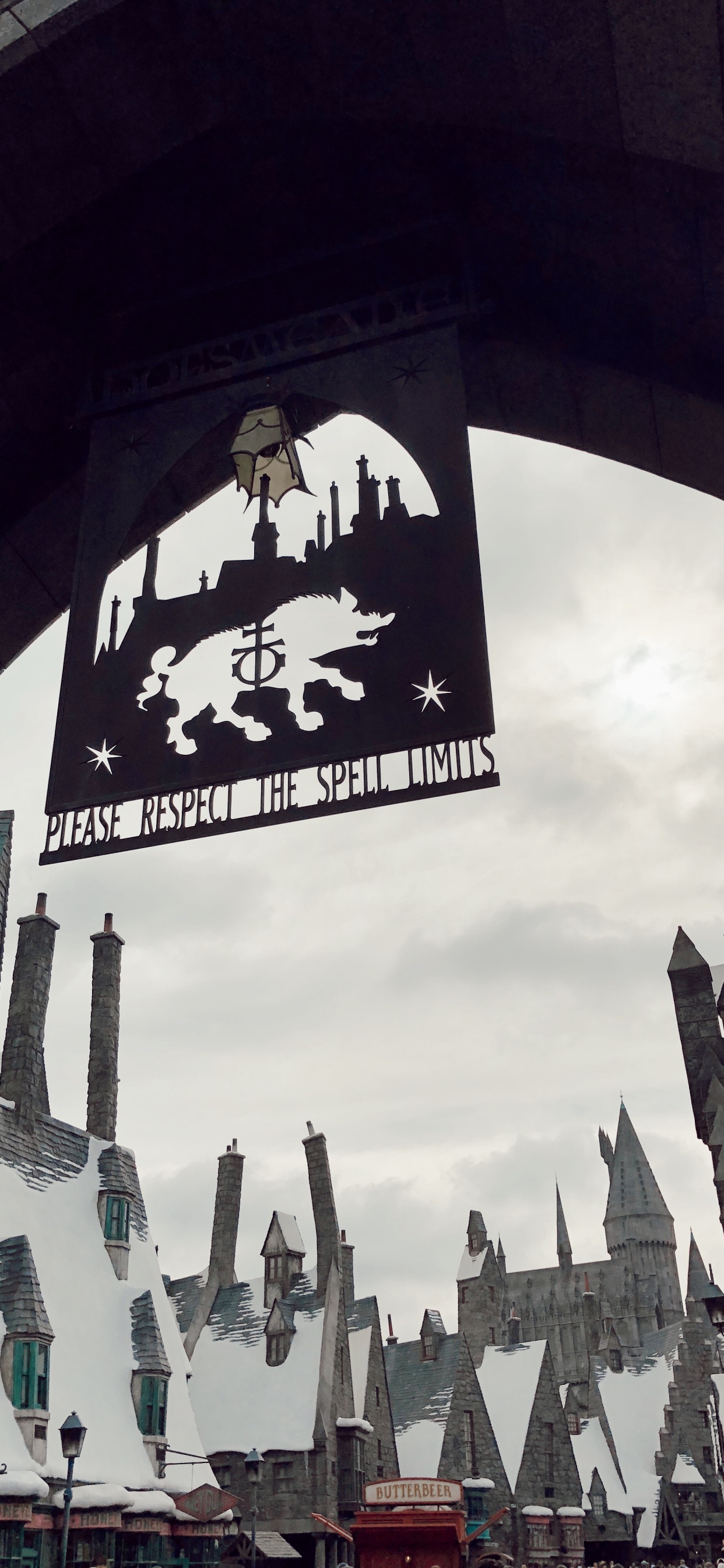 Winkelgasse, Hogwarts, Universal Orlando, Universal Studios Hollywood, Bogen. Wallpaper in 1242x2688 Resolution