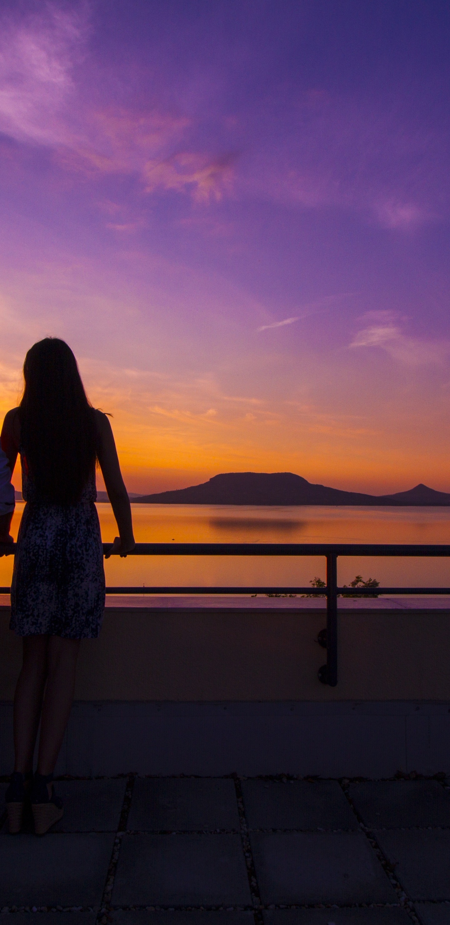 Watch The Sunset Date, Lake Balaton, Smeg Castle, Sunset, Nature. Wallpaper in 1440x2960 Resolution