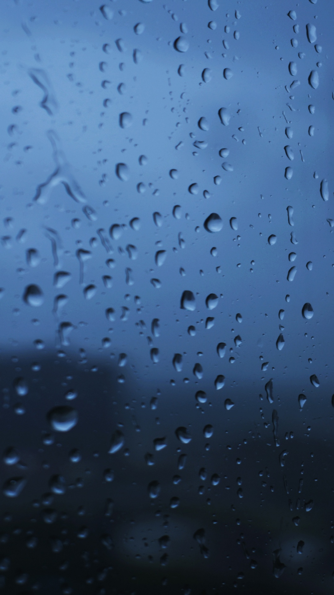 Tropfen, Regen, Blau, Wasser, Nieselregen. Wallpaper in 1080x1920 Resolution