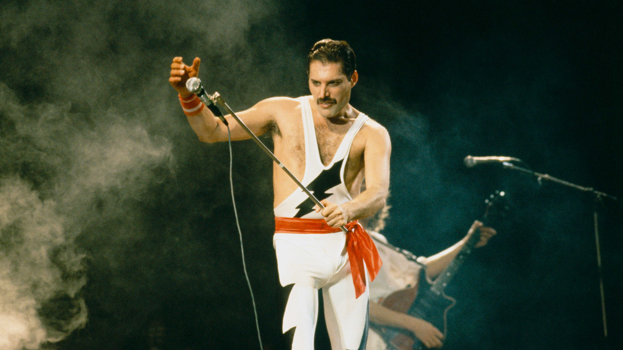 Freddie Mercury, Queen, Leistung, Unterhaltung, Musik. Wallpaper in 1280x720 Resolution