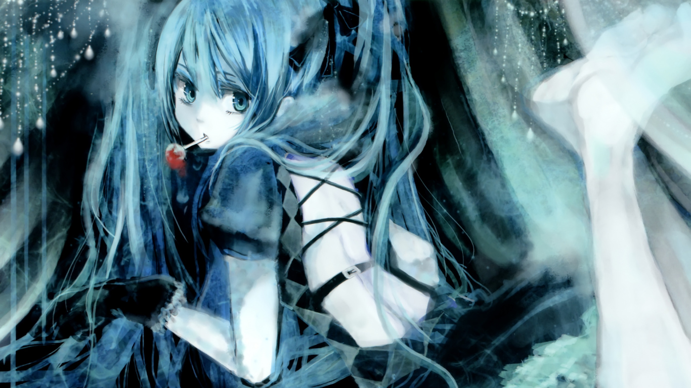 Mujer en Vestido Blanco y Negro Personaje de Anime. Wallpaper in 1366x768 Resolution