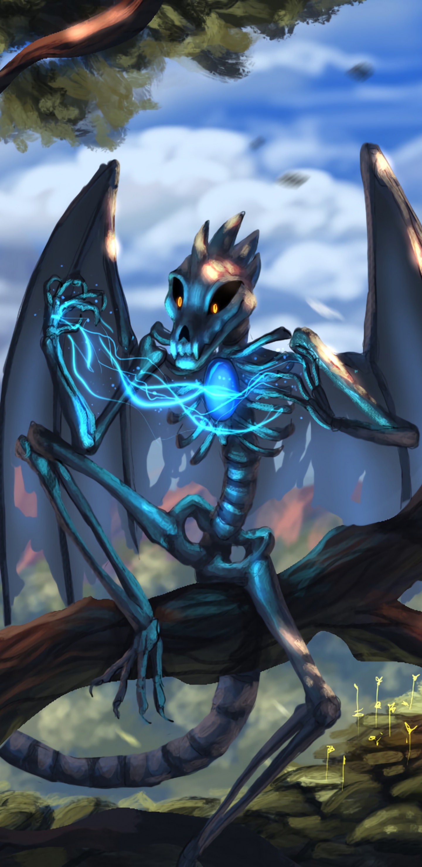 Personaje de Anime de Mujer de Pelo Azul. Wallpaper in 1440x2960 Resolution