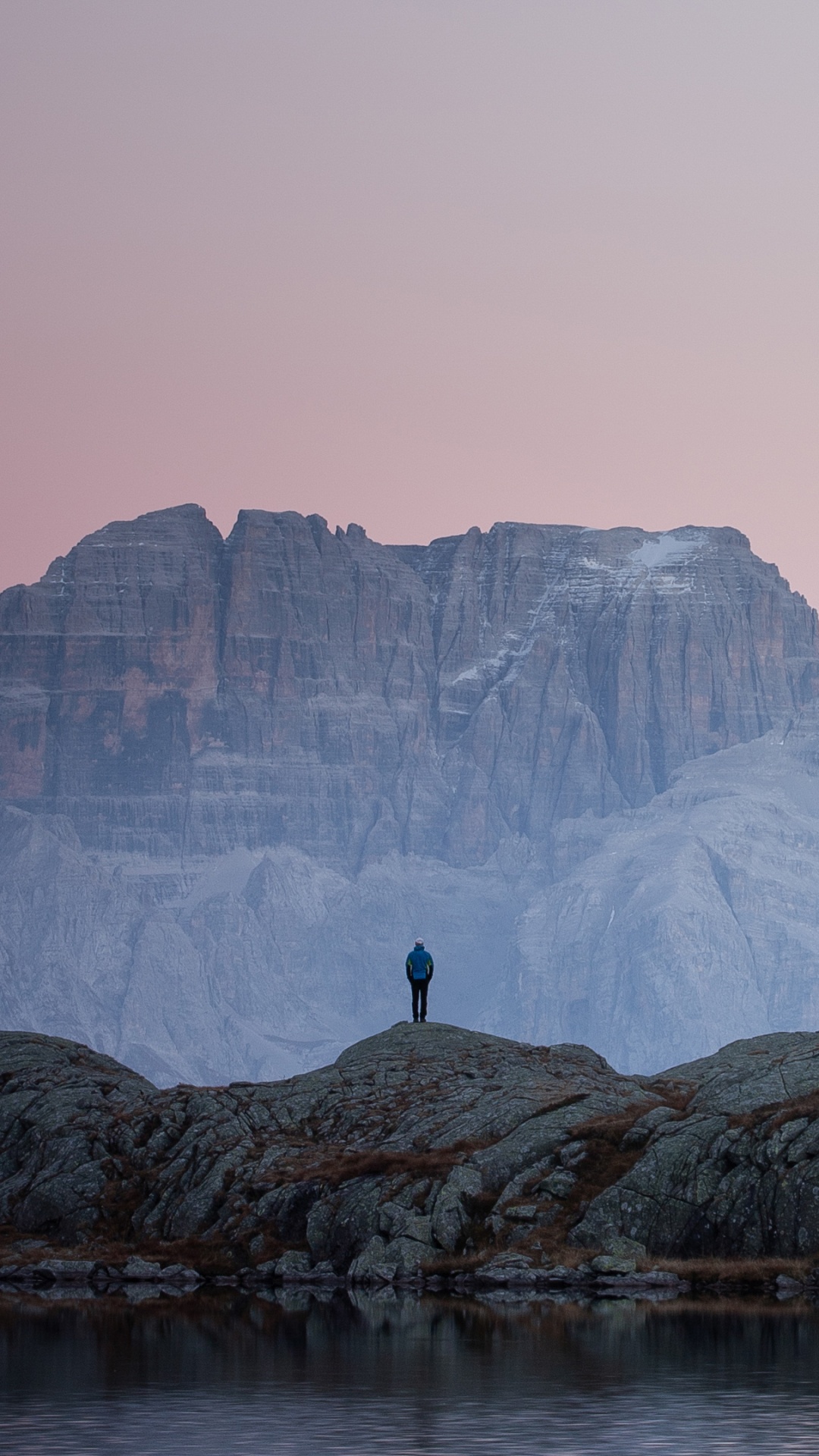 Mountainous Landforms, Mountain, Mountain Range, Reflection, Sea. Wallpaper in 1080x1920 Resolution