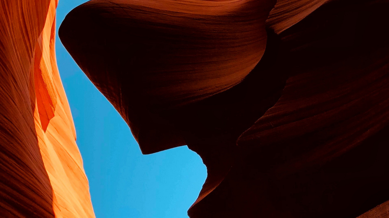 Antelope Canyon, Barranca, Naranja, Paisaje Natural, Rojo. Wallpaper in 1366x768 Resolution