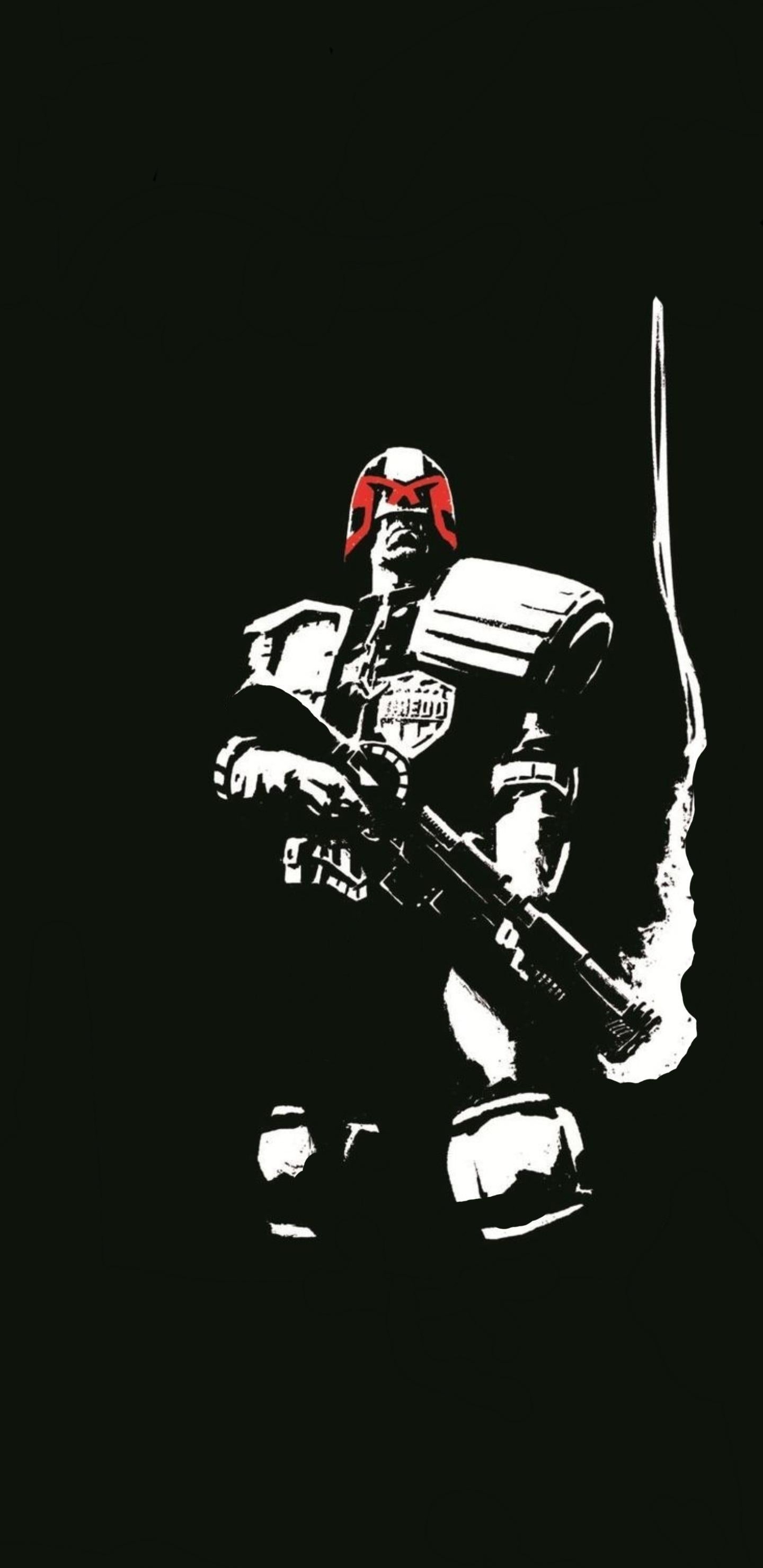 Richter Dredd David Aja, Judge Dredd, T-shirt, 2000 Anzeige, Die Unsterbliche Eiserne Faust. Wallpaper in 1440x2960 Resolution