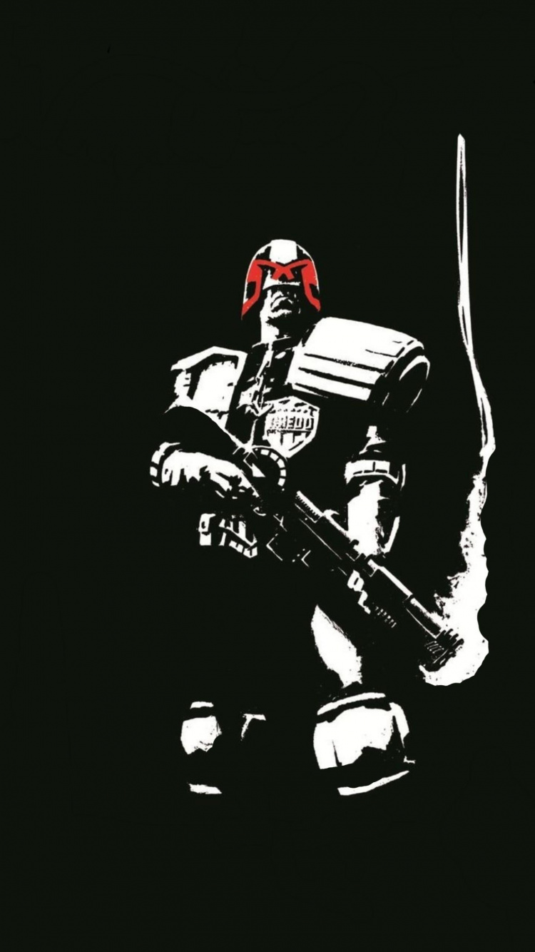 Richter Dredd David Aja, Judge Dredd, T-shirt, 2000 Anzeige, Die Unsterbliche Eiserne Faust. Wallpaper in 750x1334 Resolution