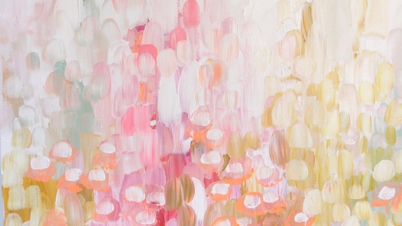 Illustration de Coeur Rose et Blanc. Wallpaper in 1280x720 Resolution