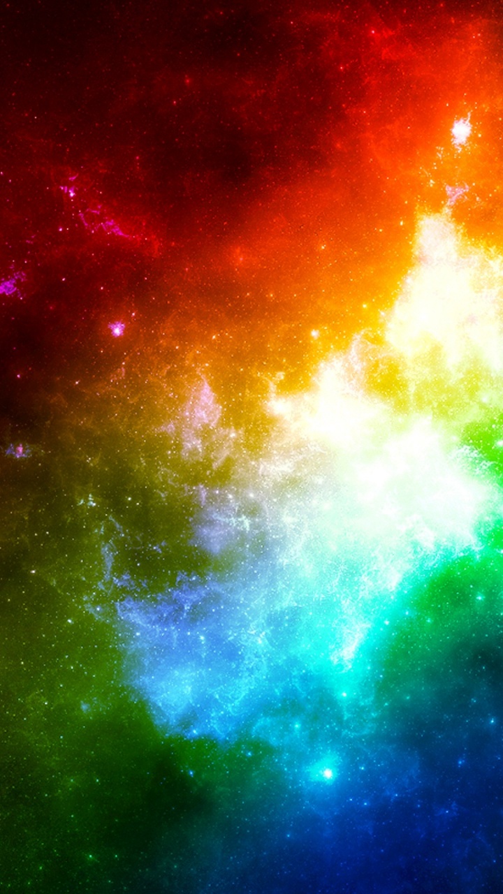 Grün Orange Und Blauer Himmel. Wallpaper in 720x1280 Resolution