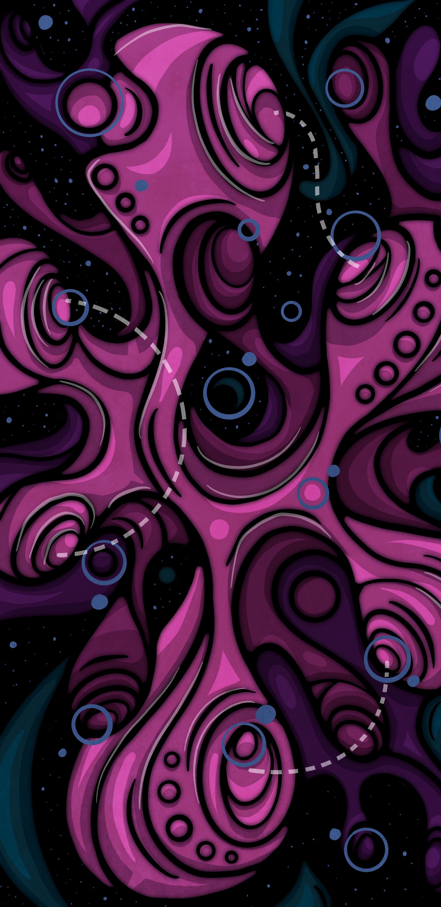 Arte Fractal, Arte, Diseño, Morado, Textil. Wallpaper in 1440x2960 Resolution