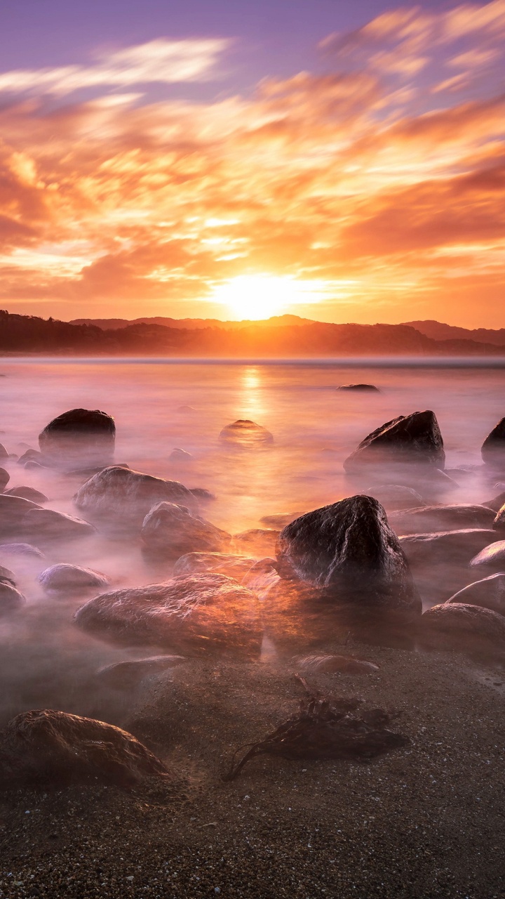 Mar, Agua, Los Recursos de Agua, Ambiente, Afterglow. Wallpaper in 720x1280 Resolution