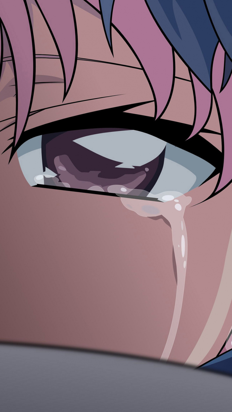 Blauhaariger Männlicher Anime-Charakter. Wallpaper in 750x1334 Resolution