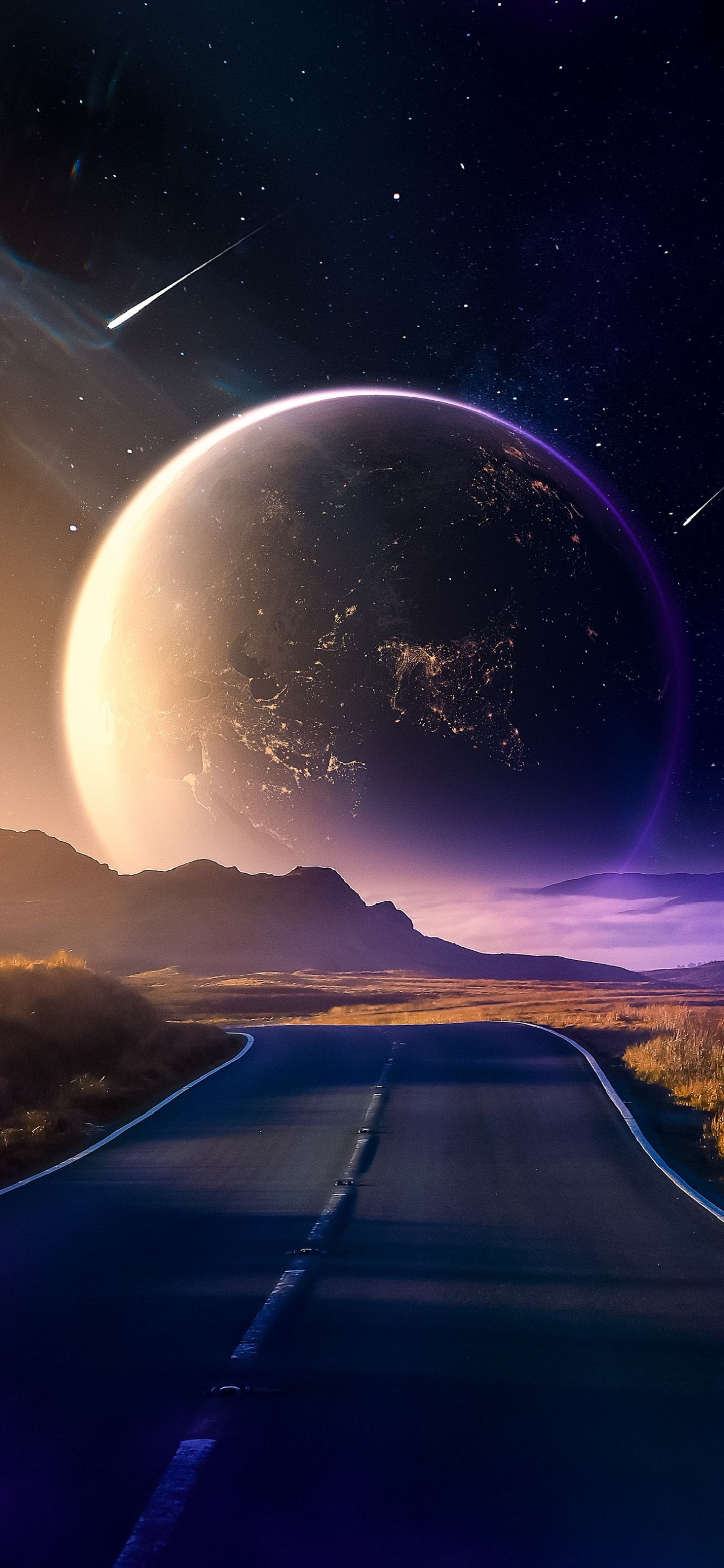 Smartphone, Ambiente, Ecorregión, Luz, Azul. Wallpaper in 1242x2688 Resolution