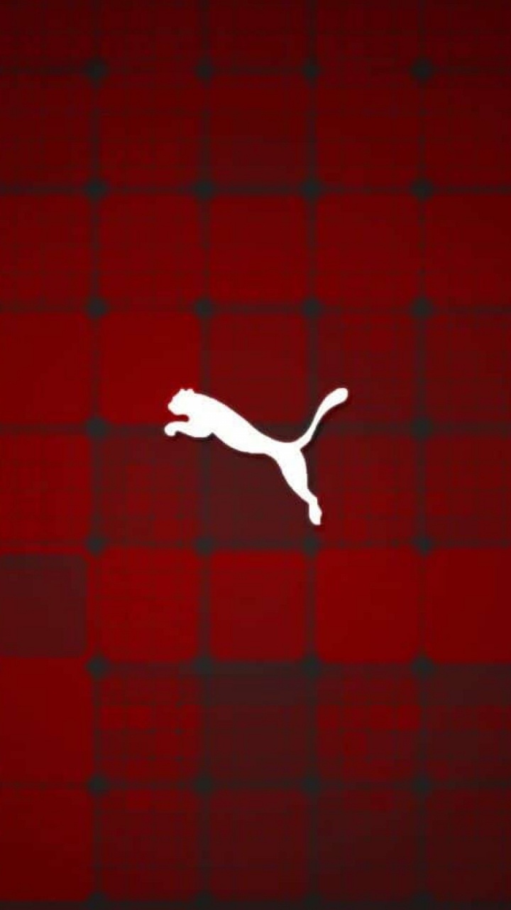 Puma, Red, Pattern, Graphics, Atmosphere. Wallpaper in 720x1280 Resolution