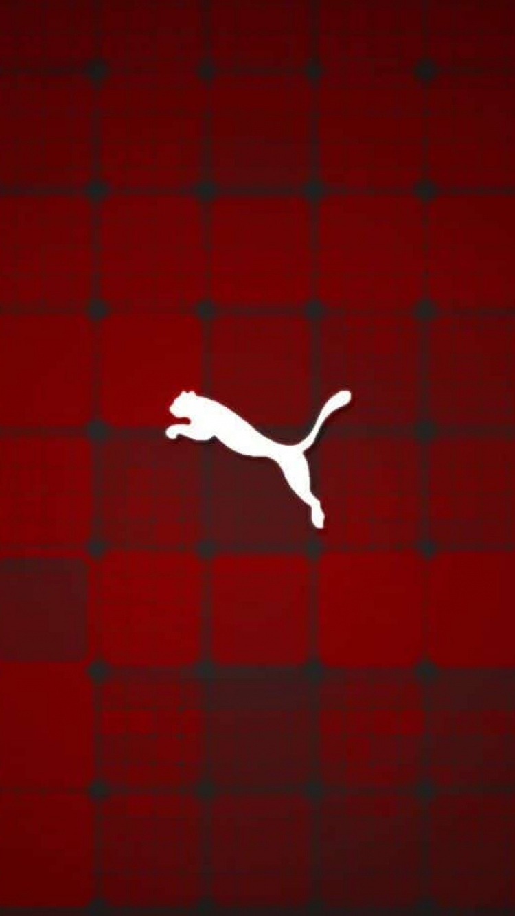 Puma, Red, Pattern, Graphics, Atmosphere. Wallpaper in 750x1334 Resolution
