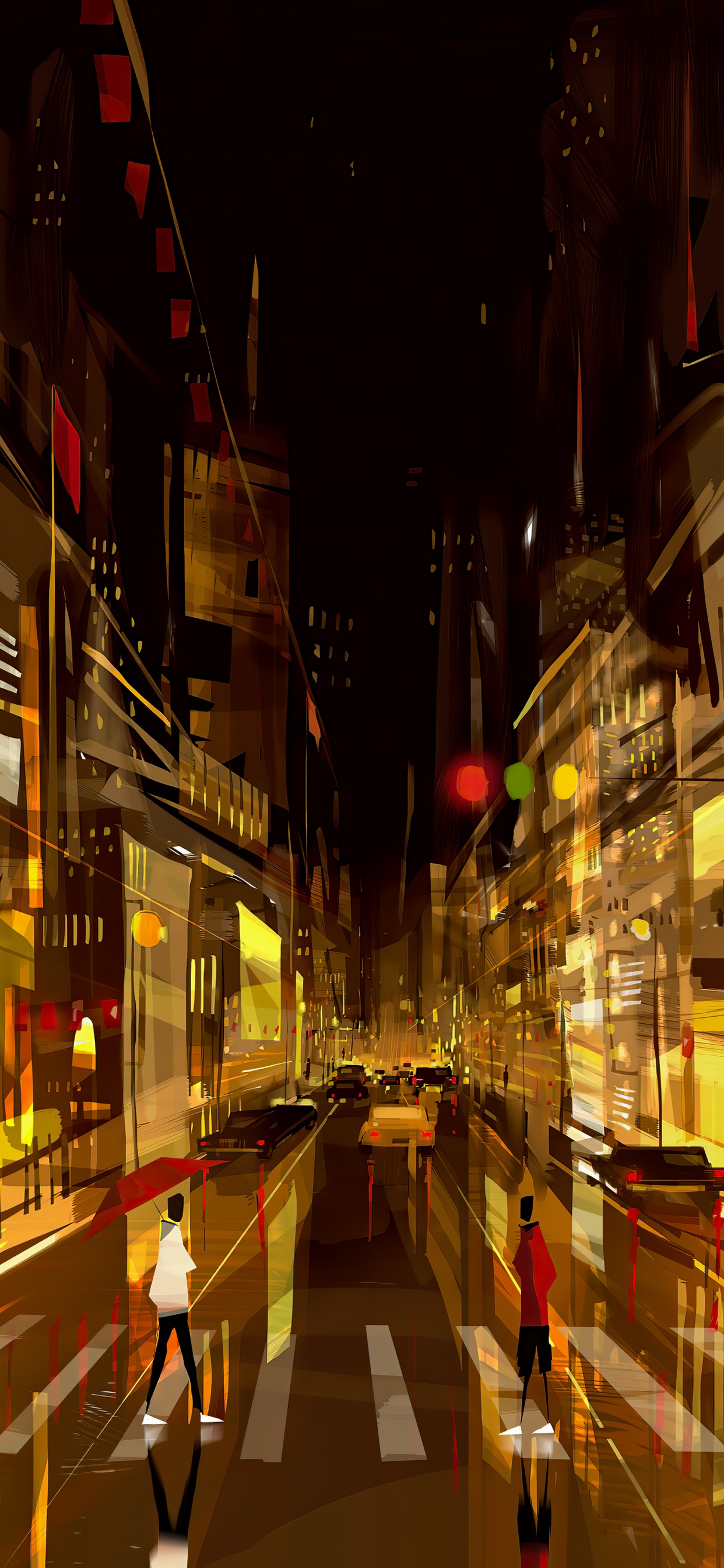 Cebra, Peatones, la Luz de Calle, Acera, Trafico. Wallpaper in 1242x2688 Resolution