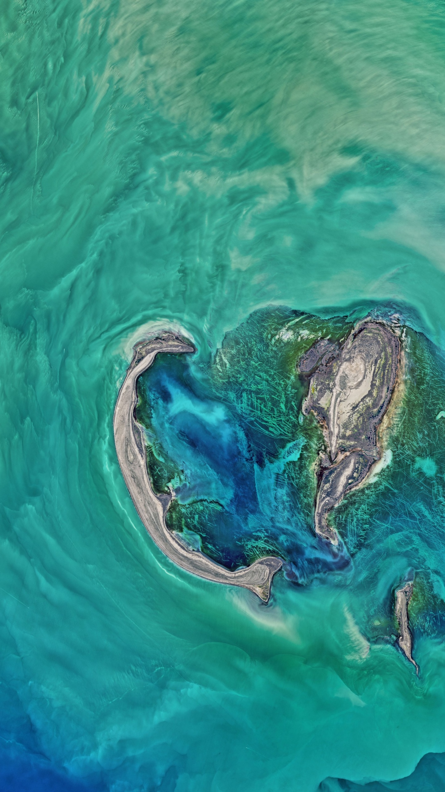 Ola de Agua Azul y Verde. Wallpaper in 1440x2560 Resolution