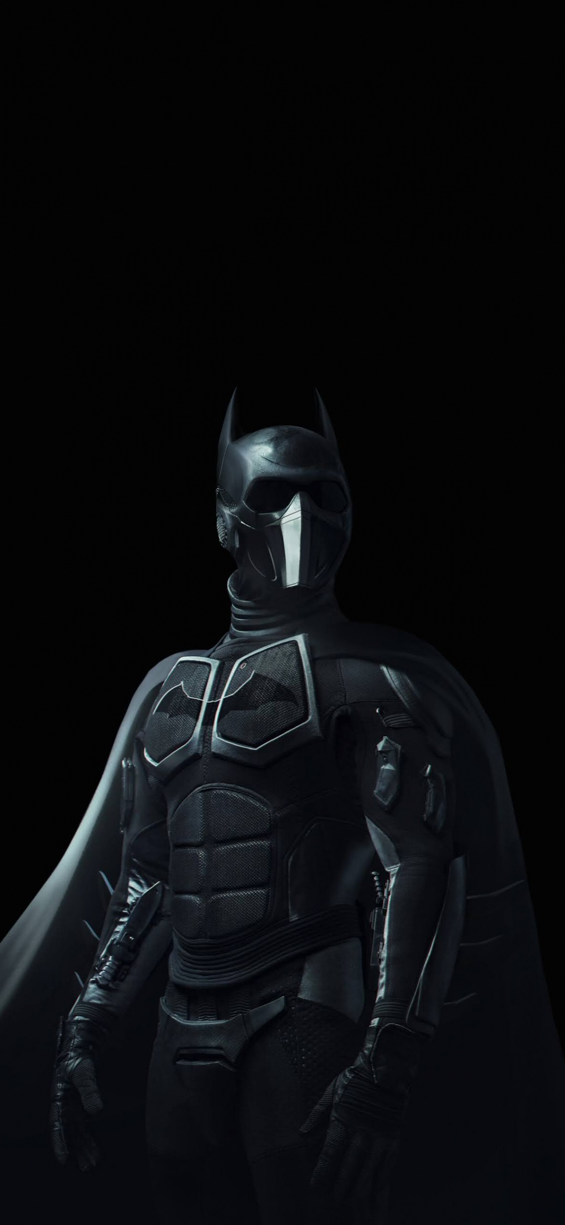 Batman, Amoled, Obscurité, Black Noir, Permanent. Wallpaper in 1125x2436 Resolution