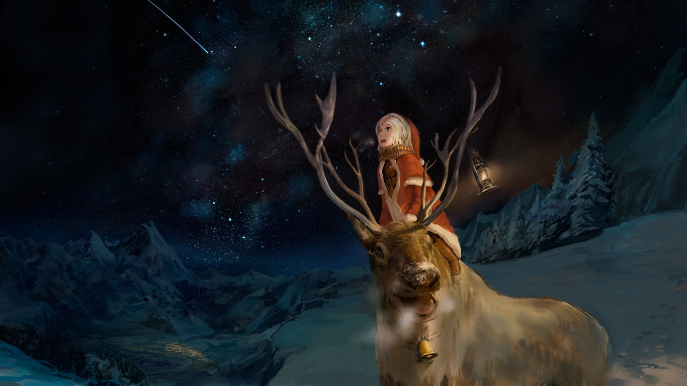 Braunes Pferd Mit Flügelillustration. Wallpaper in 1366x768 Resolution