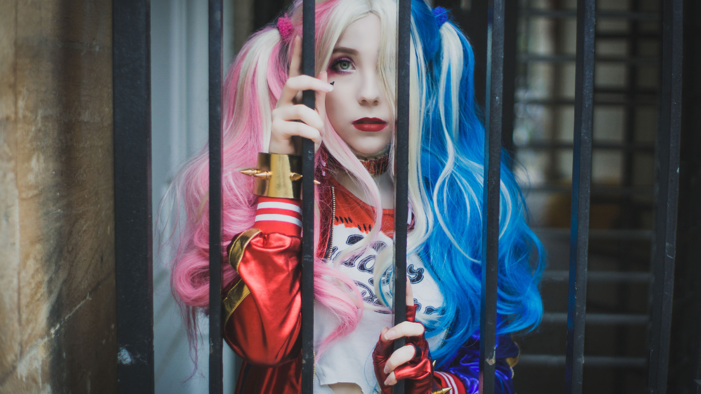 Harley Quin, Cosplay, Harley Quinn, Poison Ivy, Toy. Wallpaper in 1366x768 Resolution