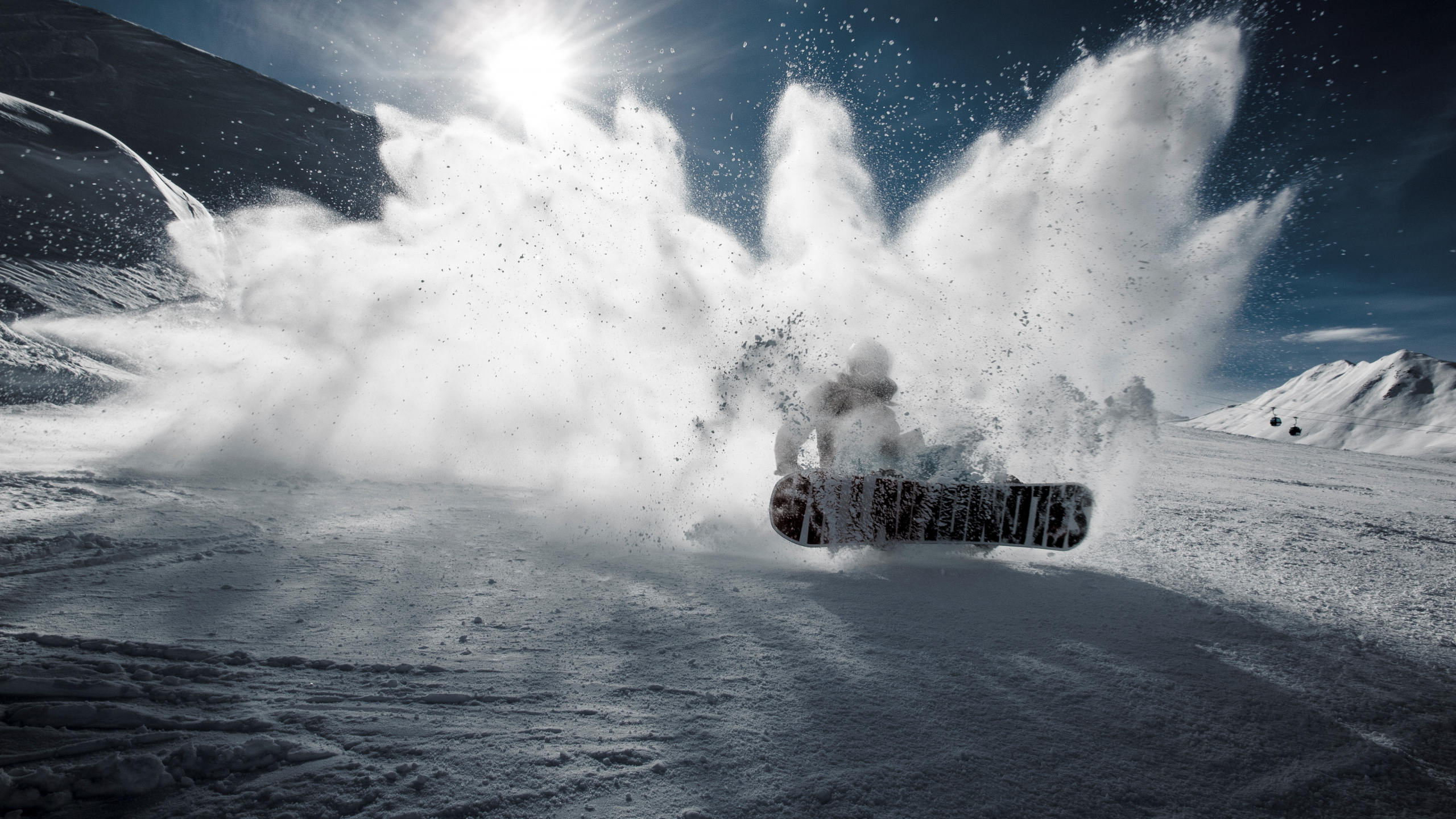 Snowboard, Snowboarding, Snow, Winter, Cloud. Wallpaper in 2560x1440 Resolution