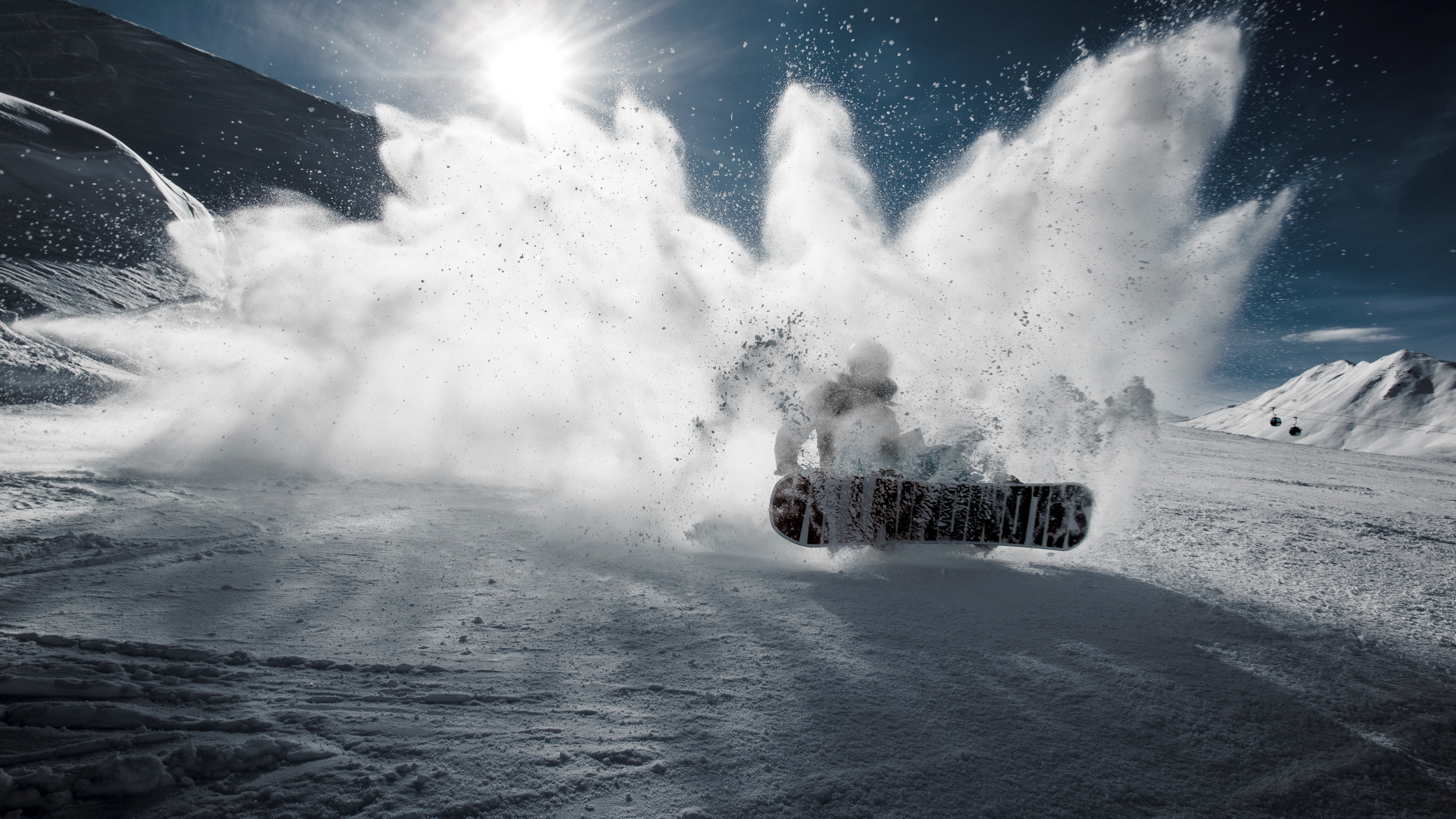 Snowboard, Snowboarding, Snow, Winter, Cloud. Wallpaper in 3840x2160 Resolution