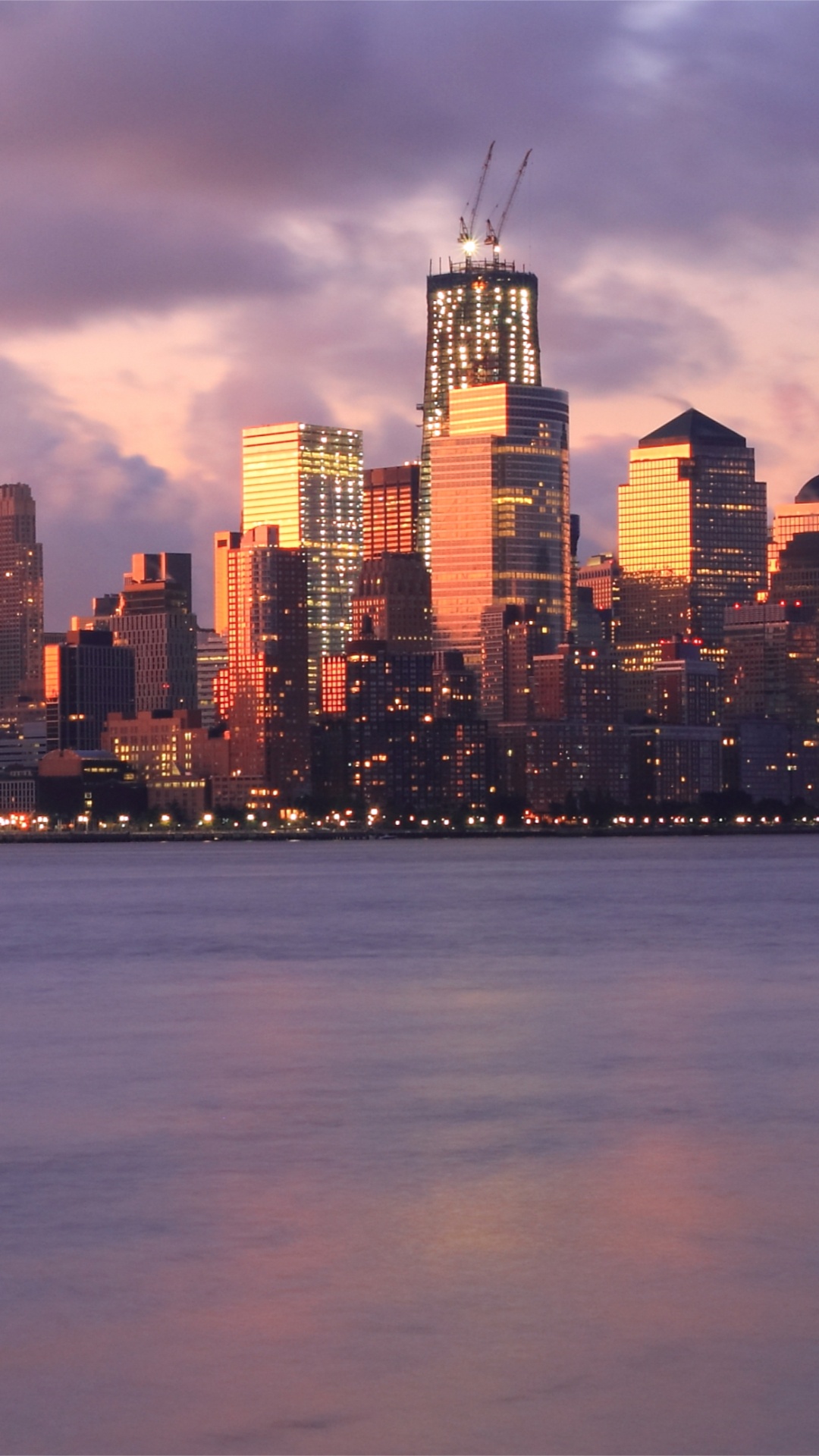 City Skyline During Night Time. Wallpaper in 1080x1920 Resolution