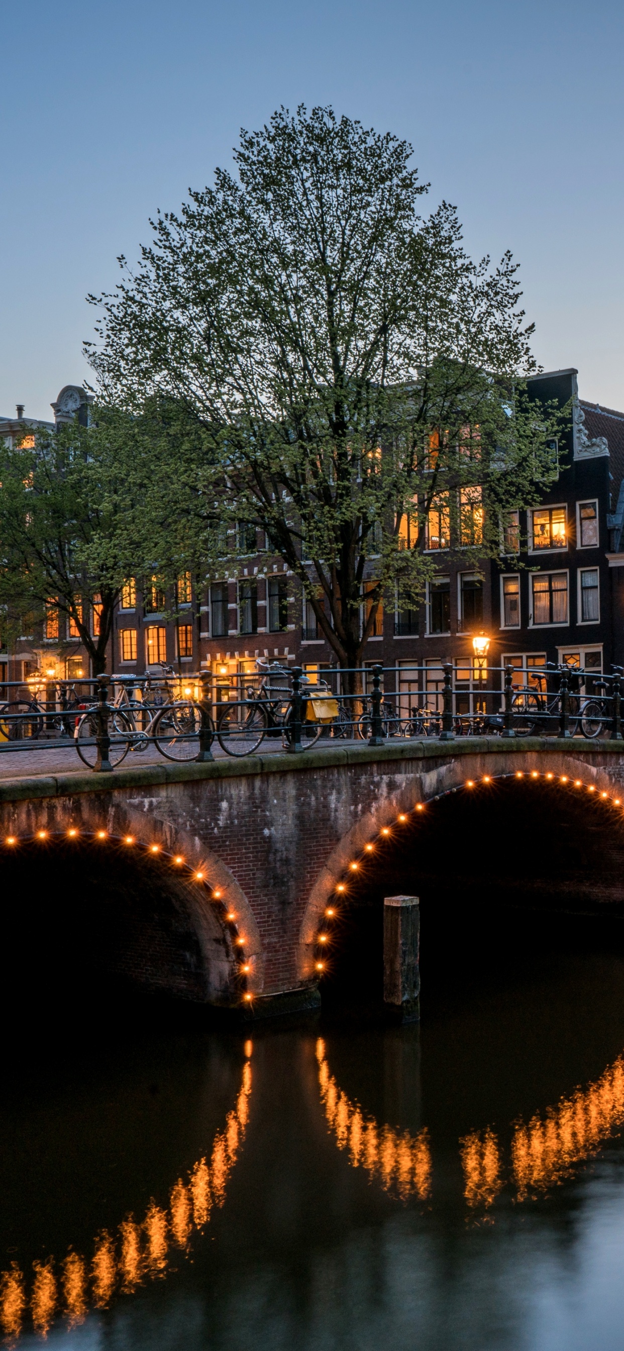 Braune Betonbrücke Über Den Fluss. Wallpaper in 1242x2688 Resolution