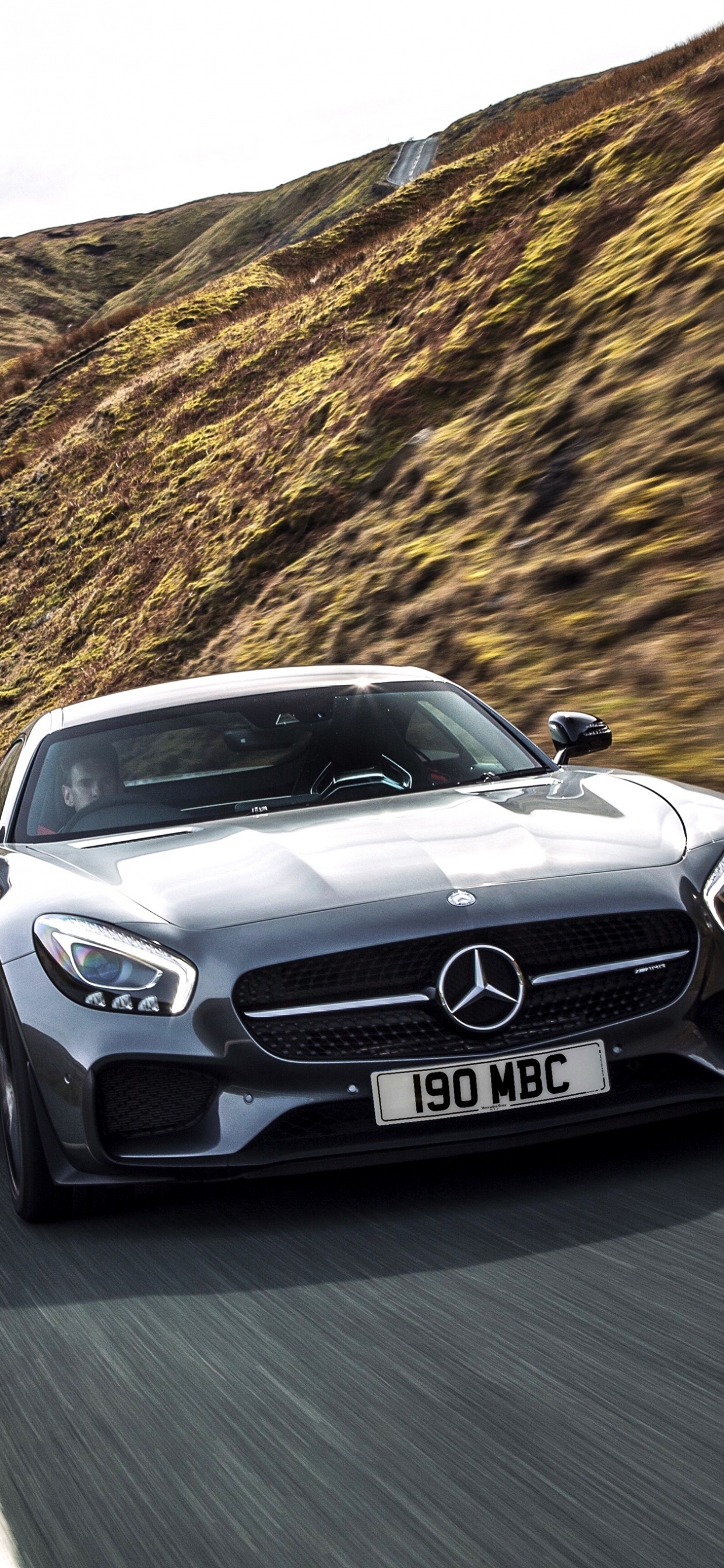 Silver Mercedes Benz Coupe on Road During Daytime. Wallpaper in 1242x2688 Resolution