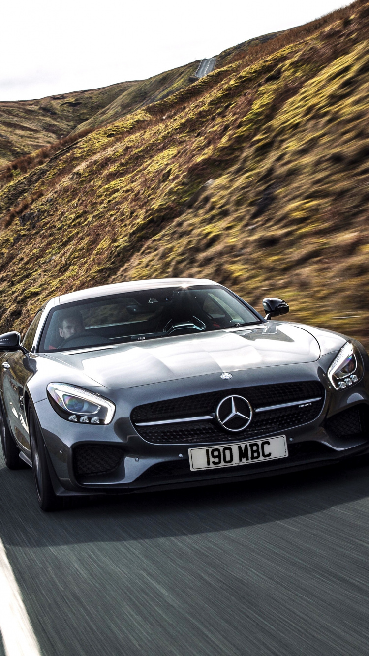 Silver Mercedes Benz Coupe on Road During Daytime. Wallpaper in 750x1334 Resolution