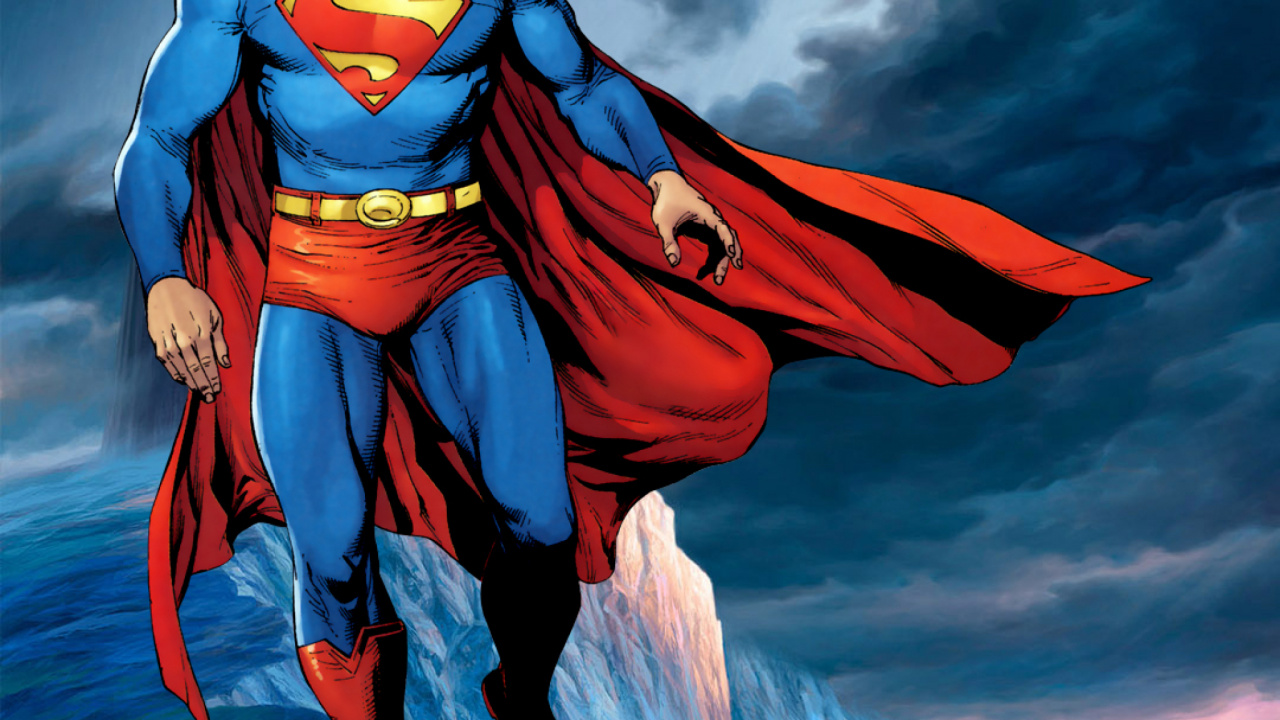 Mujer en Vestido Rojo y Azul Ilustración. Wallpaper in 1280x720 Resolution