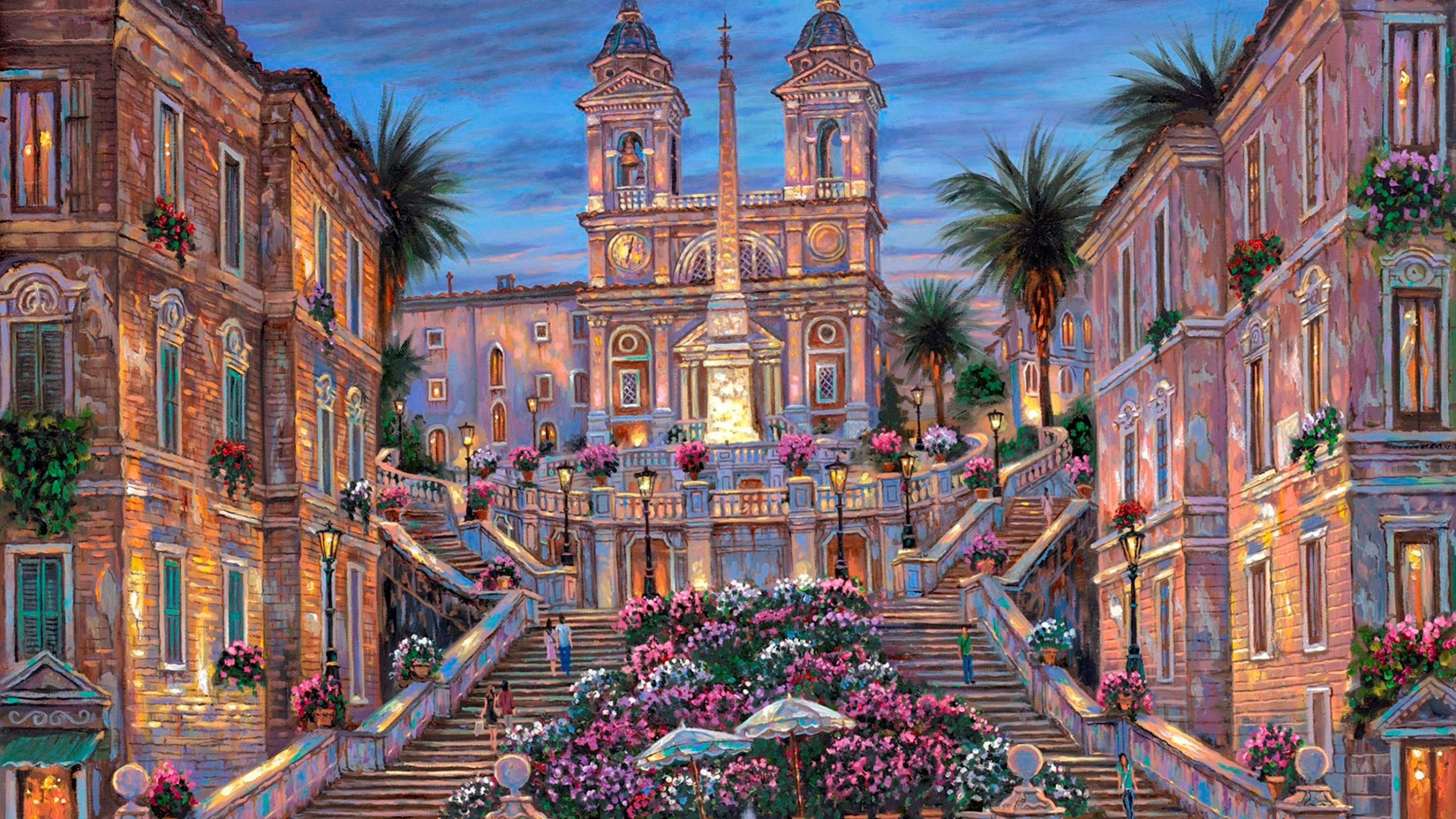 Braunes Betongebäude Mit Brunnen Davor. Wallpaper in 2560x1440 Resolution