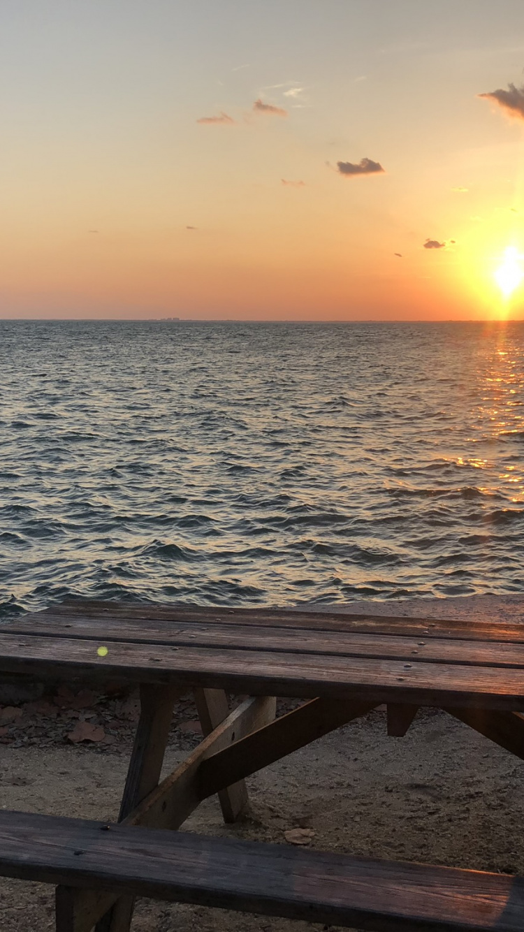 Sea, Sunrise, Fluid, Sunset, Sun. Wallpaper in 750x1334 Resolution