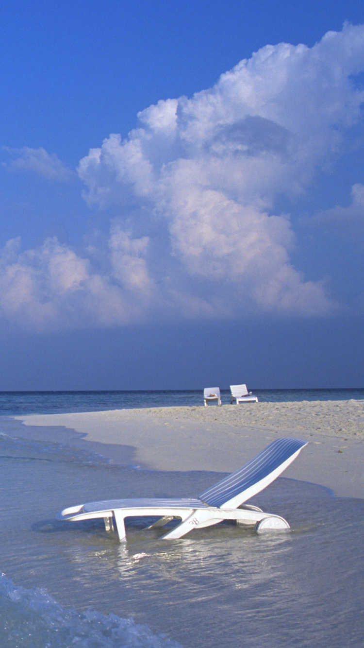 大海, 海洋, 地平线, 冷静, 海滨度假胜地 壁纸 750x1334 允许