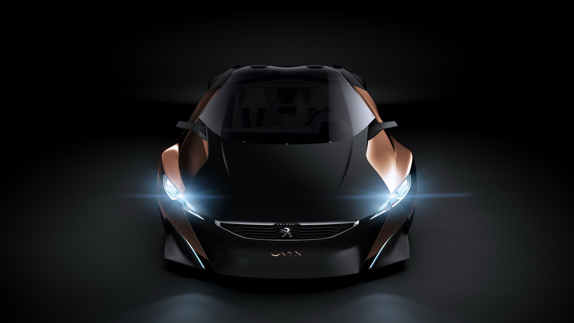 Black Lamborghini Aventador in a Dark Room. Wallpaper in 1920x1080 Resolution