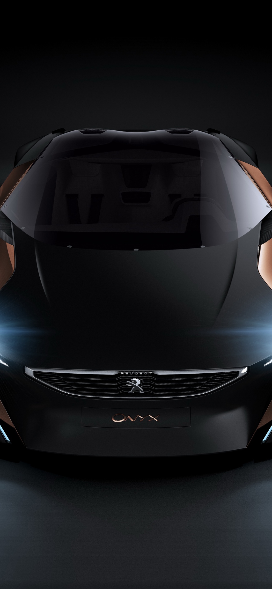 Lamborghini Aventador Negro en Una Habitación Oscura.. Wallpaper in 1125x2436 Resolution