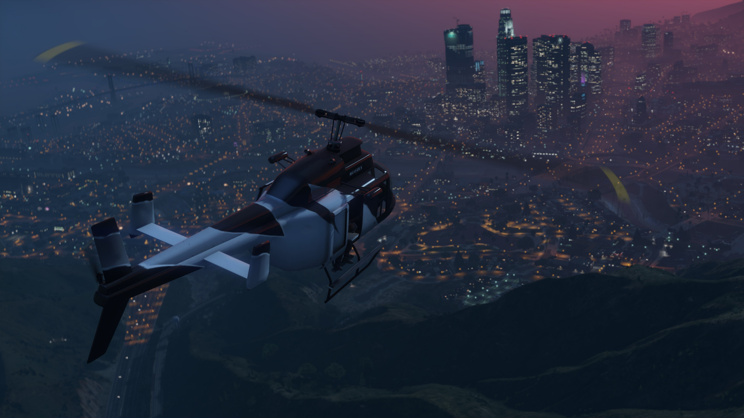 Grand Theft Auto v, Rockstar Games, Playstation 4, Hubschrauber, Drehflügler. Wallpaper in 2560x1440 Resolution