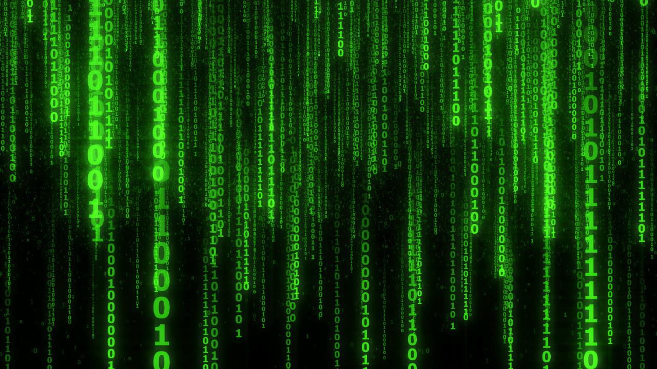 Binary Code, Binary Number, Standing, Green, Pattern. Wallpaper in 1280x720 Resolution